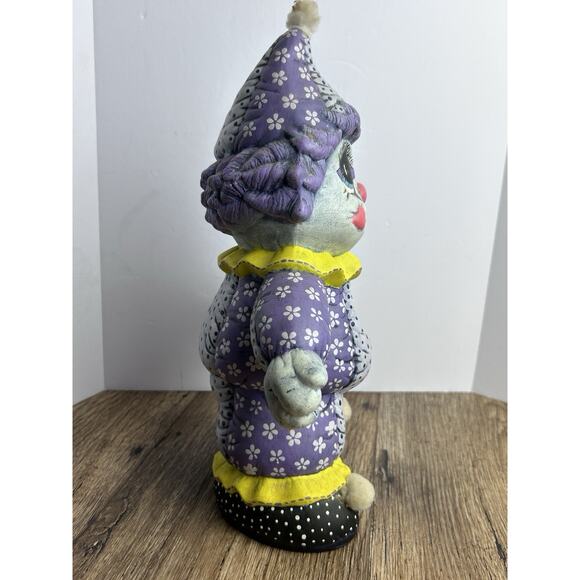 Hand Made Ceramic Clown Signed By Maker In October 1987 By Linnie Hand Painted - Picture 3 of 7